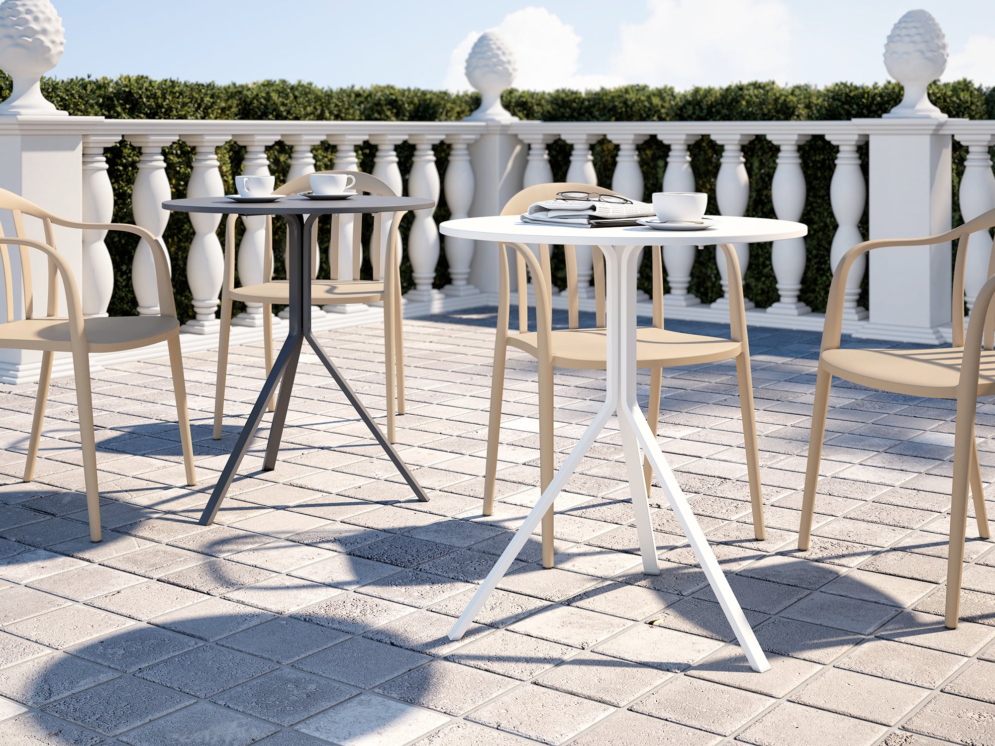 Mesa de Exterior Jónico ø70cm