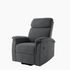 Butaca relax manual Mia con estructura metálica negra, sentada amplia y confortable, ideal para descanso diario