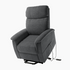 Butaca relax eléctrica Mia con power-lift, respaldo alto para sentada estable y confortable, estructura metálica negra