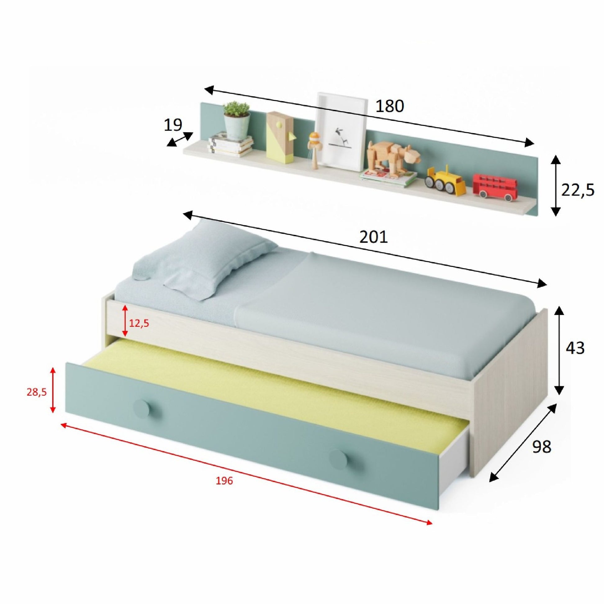 Comprar Cama Nido Juvenil Snuba online en KitMuebles