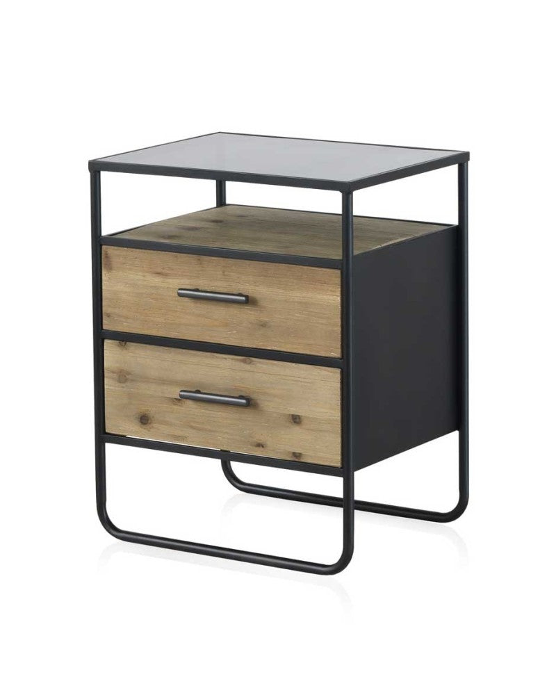 Comprar Mesita 2 cajones Bucle online en KitMuebles