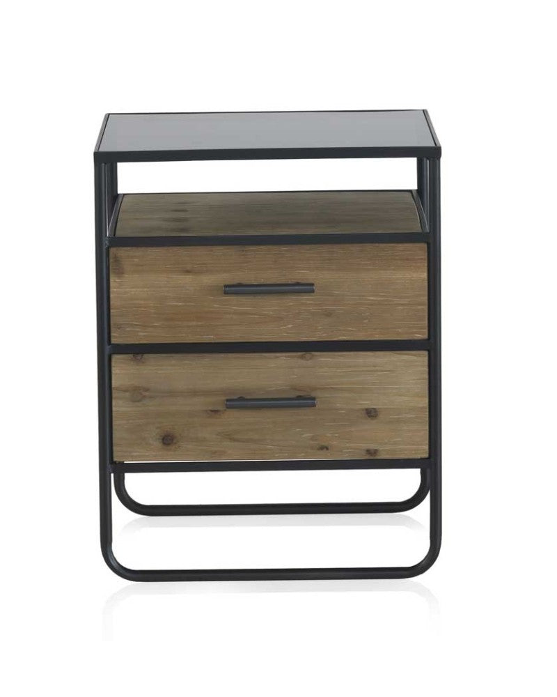 Comprar Mesita 2 cajones Bucle online en KitMuebles