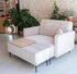 Comprar Puff Monroe 2pl con mesa online en KitMuebles