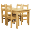Mesa comedor con sillas madera maciza