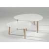 Juego mesas nido modelo Beda acabado blanco-blanco