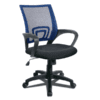Silla de oficina, asiento con elevación, respaldo transpirable