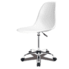Silla de escritorio y oficina elevable con base cromada y asiento de polipropileno