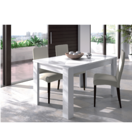 mesa de comedor blanco brillo Ambiente