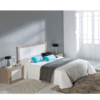Dormitorio matrimonio Cambrian Blanco con mesita 2 cajones