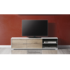 Mesa TV blanco combinado color roble-cambrian