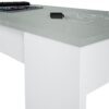 Mesa centro elevable estilo industrial color blanco artik combinado color cemento, detalle mesa abierta