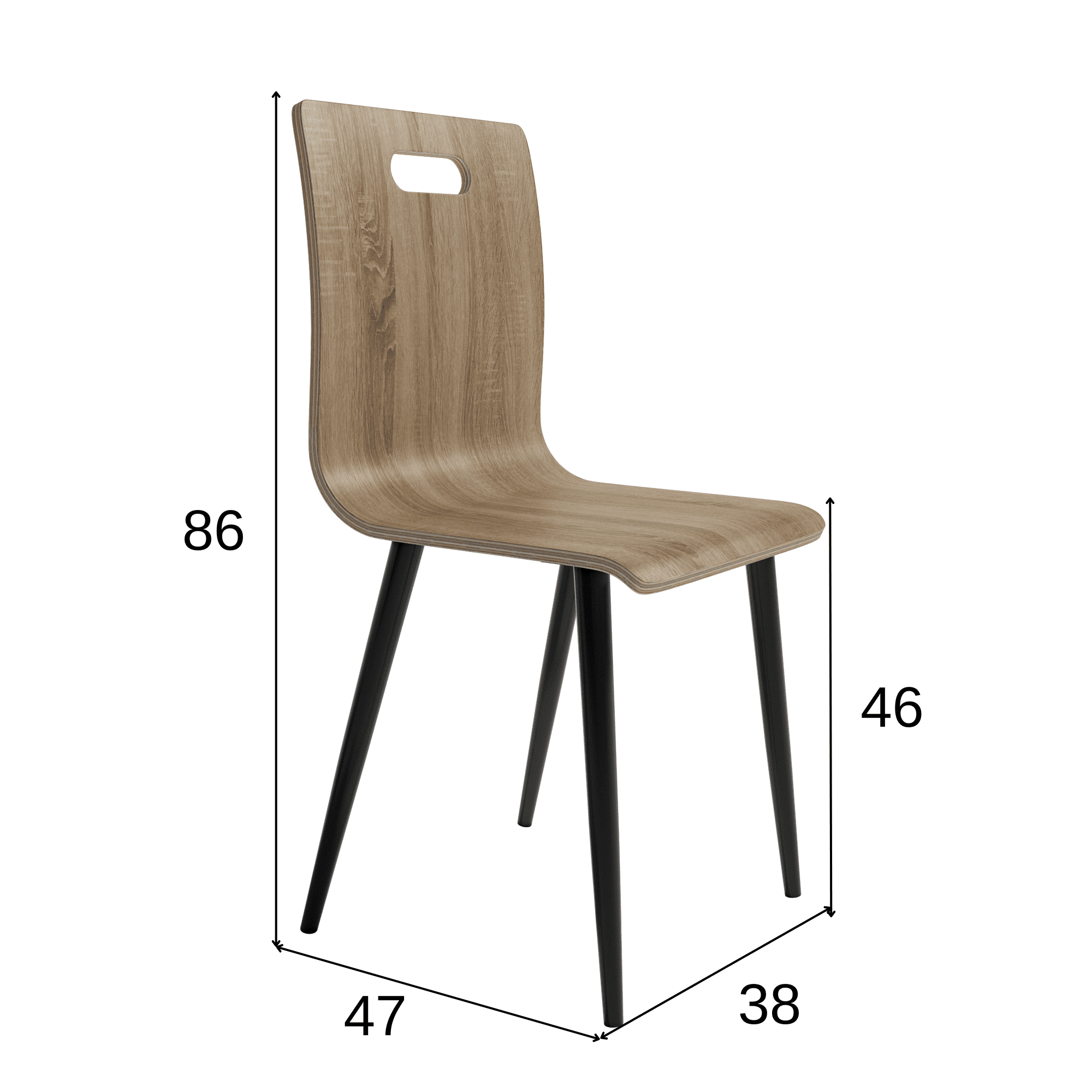 Silla Sofía acabado cambrian de Muebles Azor