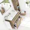 Mueble de baño 2 cajones con espejo y lavabo Nordik-ambiente
