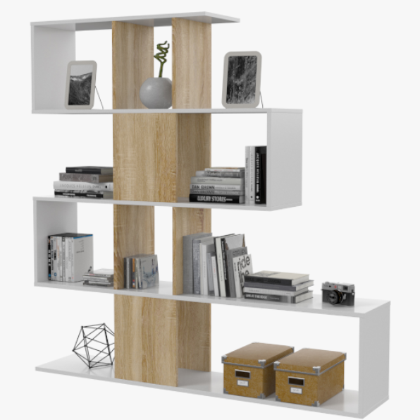 Estantería Elfos Plus Blanco Artik-Roble Canadian