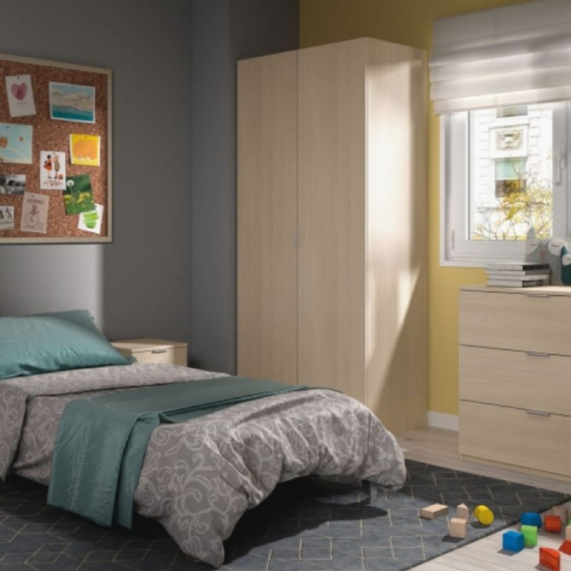 Armario Low Cost 2 puertas acabado Roble