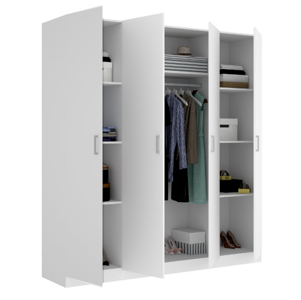 Armario Maxi 4 puertas acabado blanco