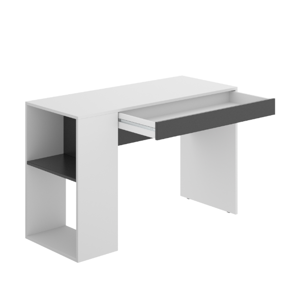 Mesa escritorio Teo blanco-grafito