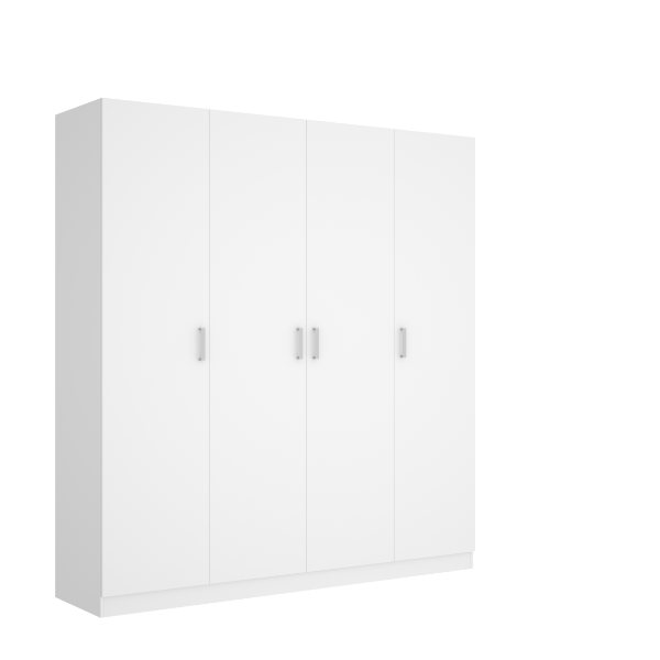 Armario Maxi 4 puertas blanco con estantes interiores