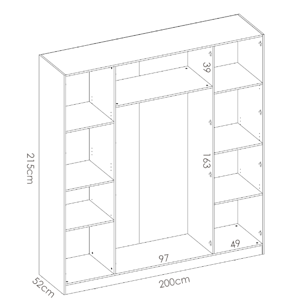 Armario Maxi 4 puertas medidas