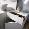 Dormitorio Gia blanco combinado cemento