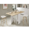 Mesa de cocina Volares acabado blanco artik combinado roble canadian. Alas abatibles . De Fores Diseño