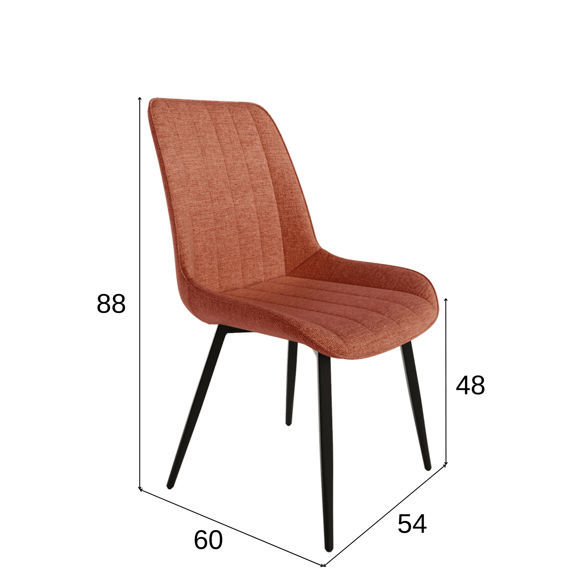 silla Ankara tapizado tela salmón