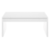 mesa centro elevable side acabado blanco brillo abierta