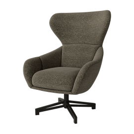 BUTACA GIRATORIA ABELIA CON PATAS METÁLICAS - DISEÑO MODERNO