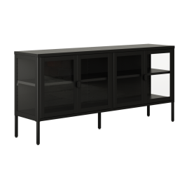 APARADOR CON PUERTAS DE CRISTAL TITANIA 4 PUERTAS 150x70cm