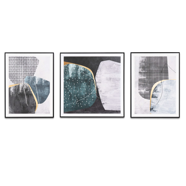 CUADRO OVALOS NEGRO 80x80 - DECORACIÓN MODERNA - Imagen 2