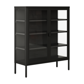 VITRINA TITANIA CON 2 PUERTAS DE CRISTAL 90x100cm