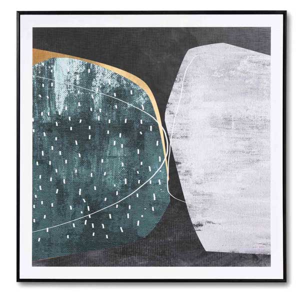 CUADRO OVALOS NEGRO 80x80 - DECORACIÓN MODERNA